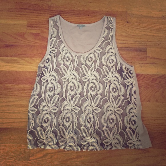 💥SALE💥 vintage cream lace tank