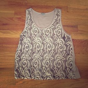 💥SALE💥 vintage cream lace tank