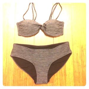 Stone Gray Two Piece Bathing Suit H&M