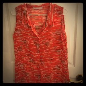 Peaches n Cream bright button down top