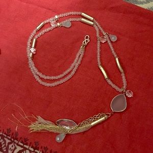 J.jill crystal and tassel necklace