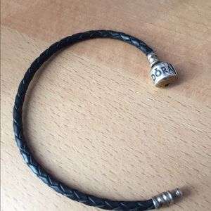 Black Leather Pandora Bracelet