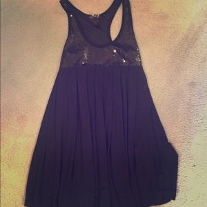 LaRoc Black sequin top dress! S