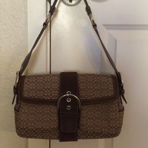 Brown Coach Shoulder Purse