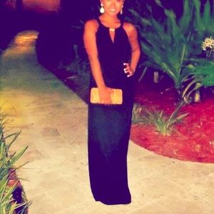 Long black evening dress