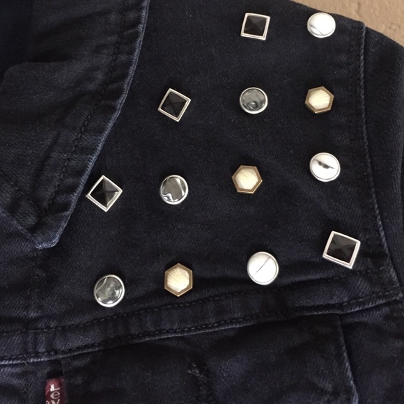 levi's studded denim jacket