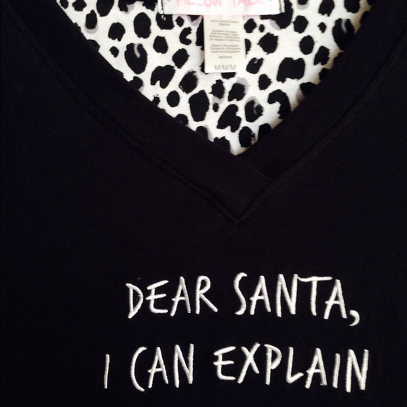 🎁HOLIDAY SLEEP SHIRT❤️-BLACK W WHITE STITCHING😊