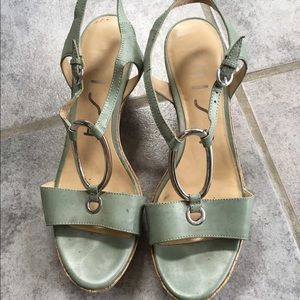 Mint Green Wedge Sandals by Unisa