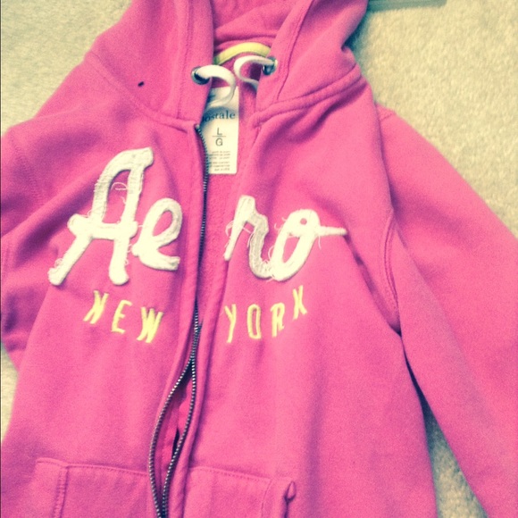 Large Pink Sweatshirt Hoodie from Aeropostale