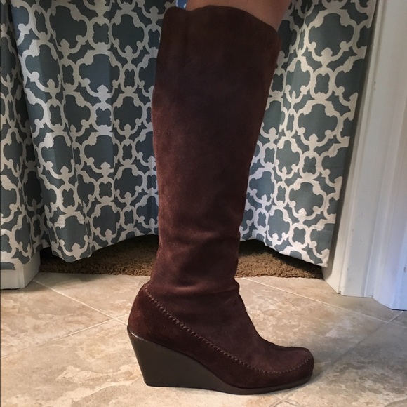 Chocolate Brown Moccasin Suede Boots