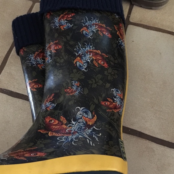 Ed Hardy Shoes Ed Hardy Koi Rain Boots 5 Poshmark