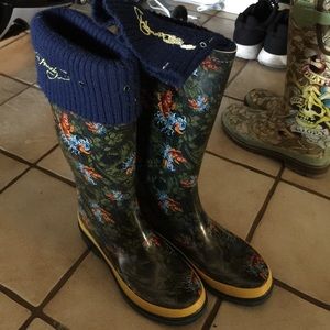 Ed hardy koi rain boots 5