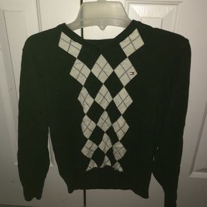 Tommy Hilfiger Sweater. Green and White