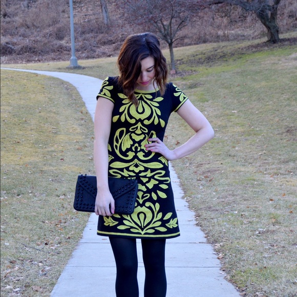 Cotton shift dress.