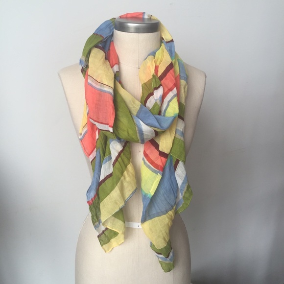 Multicolored Striped Scarf