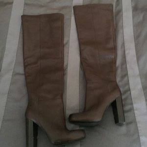 Gorgeous knee high chocolate leather boots!