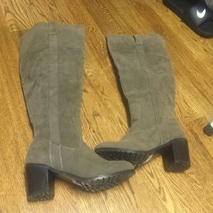 Never worn suede like boots! Wide Calf