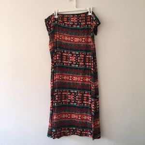 Fold over top maxi skirt