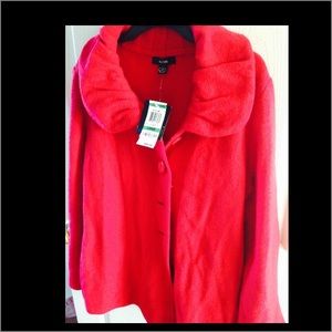 ALFANI --BEAUTIFUL HOLIDAY RED WOOL JACKET❤️🎁