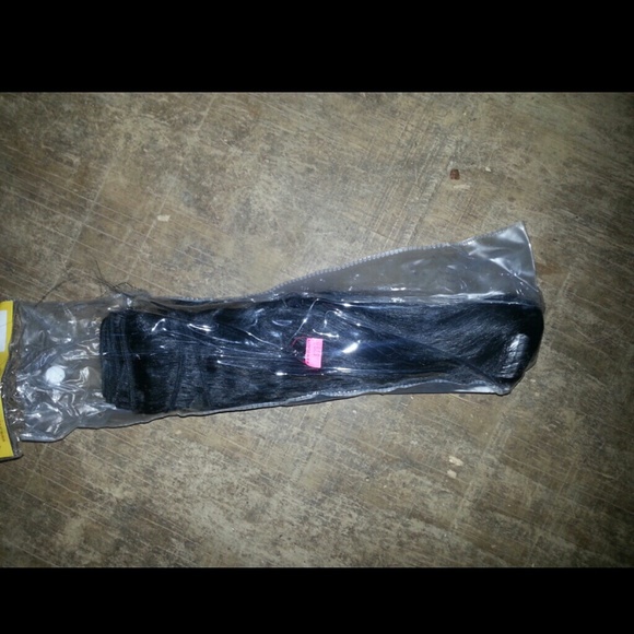 Black colored hair extensions