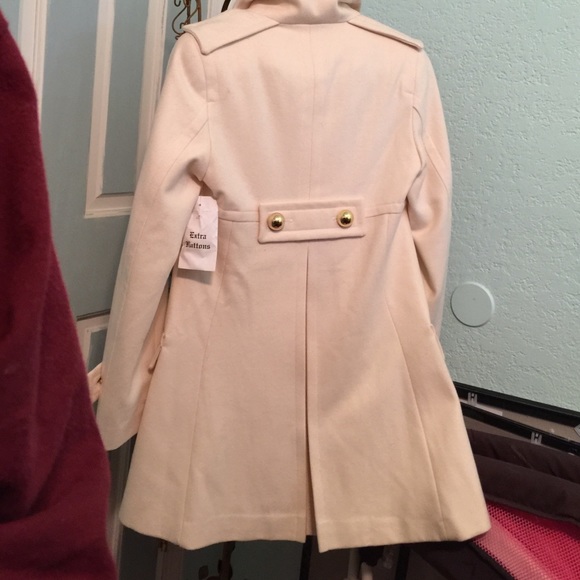 Cream empire waist coat xs - Picture 2 of 2