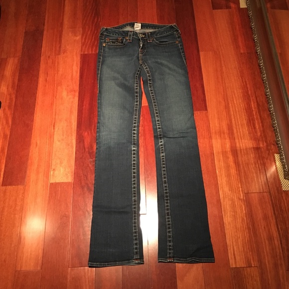 True Religion denim, size 27, straight leg.
