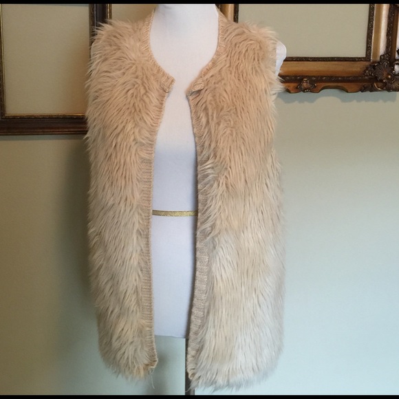 Cream Faux Fur Vest
