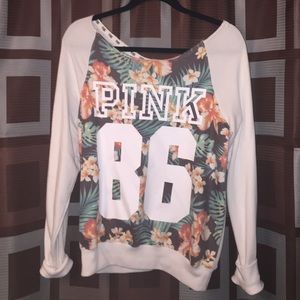 PINK off the shoulder sweatshirt