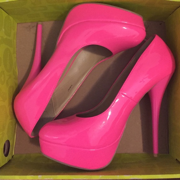 Neon Pink High Heels