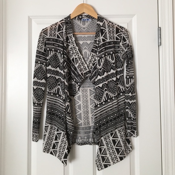 Aztec print cardigan