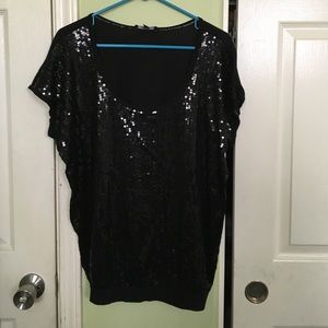Black express sequin shirt size M