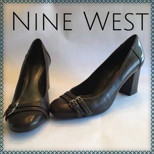 Brown Leather Heels by Nine West