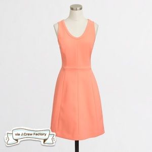 J.Crew Factory sleeveless crepe dress coral sz6