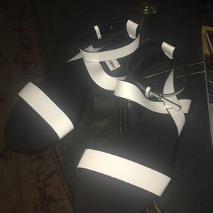 New! Ankle strap white sandals!