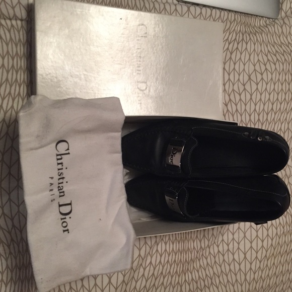 Christian Dior Black Loafers