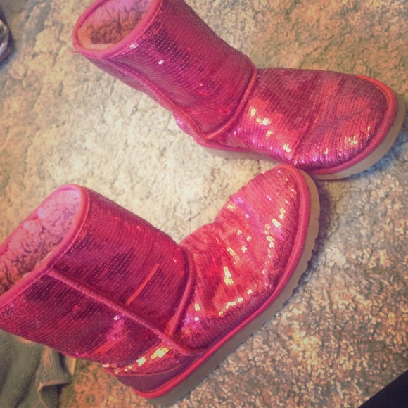 Red sequin uggs