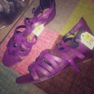 New Purple sandles with one inch heel