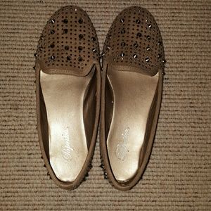 Beige flats