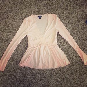 Adorable petal pink long sleeve shirt from Guess