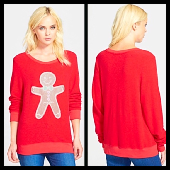 WILDFOX Gingerbread Man Sweater - Picture 3 of 4