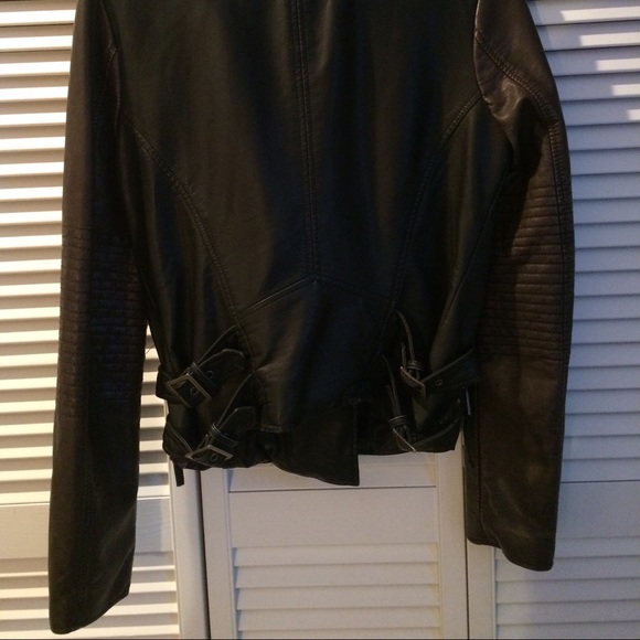 BCBGeneration brown/black leather jacket size: S - Picture 3 of 4