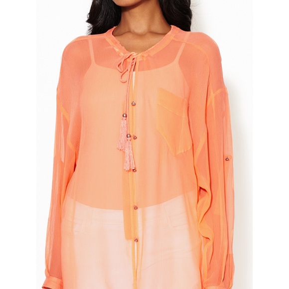 ✨Tracy Reese Tie Blouse Tunic Anthropologie - Picture 3 of 3