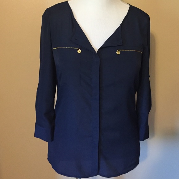 Anne Klein Tops - Ann Klien Navy Potifino