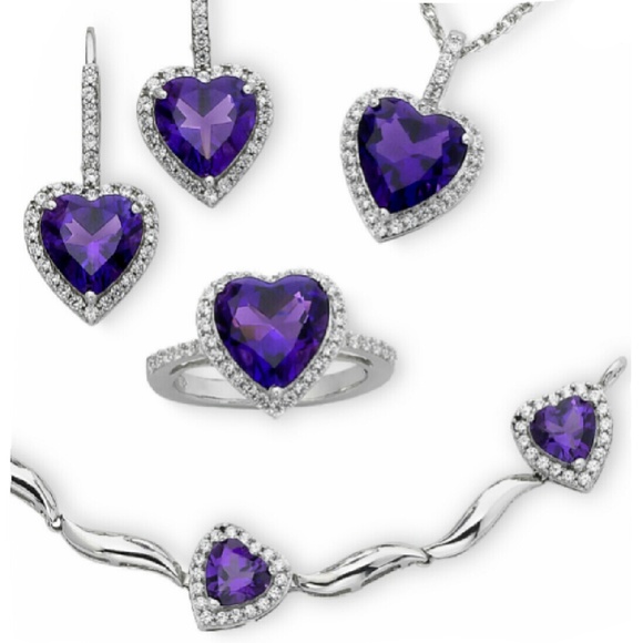 69 off jcpenney Jewelry RESERVED 4Pc Jewelry Set Amethyst Silver