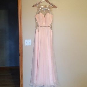 Light pink prom dress