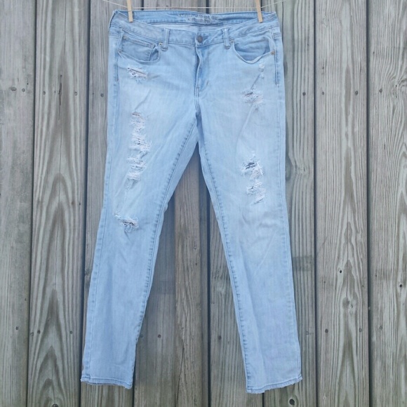 AE distressed skinny stretch jeans