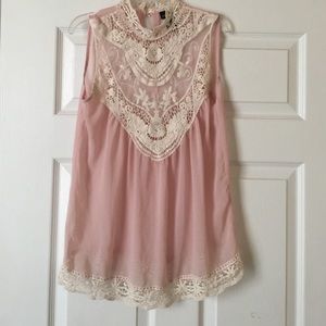 Sheer, knit, tank top