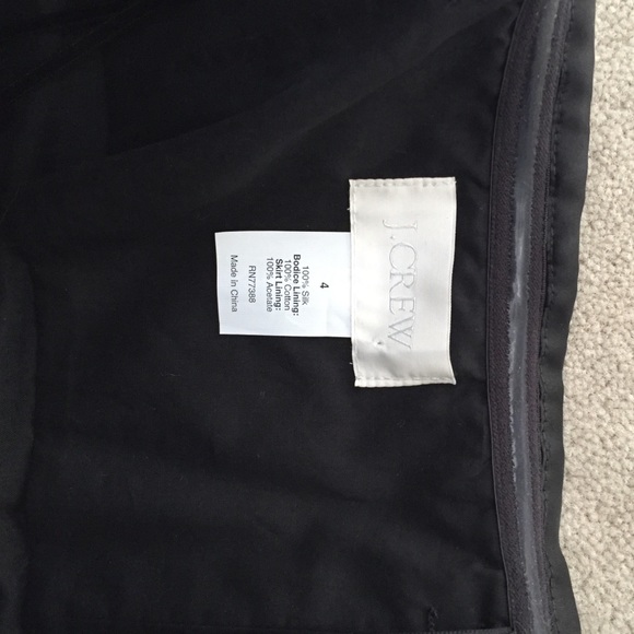 J. Crew Black Alannah Dress Silk Organza Sz Small - Picture 3 of 4