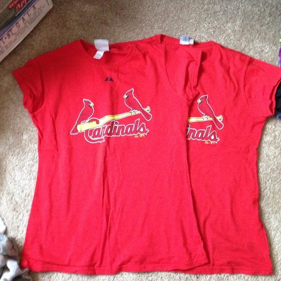 Lady's small St. Louis cardinals baseball shirts