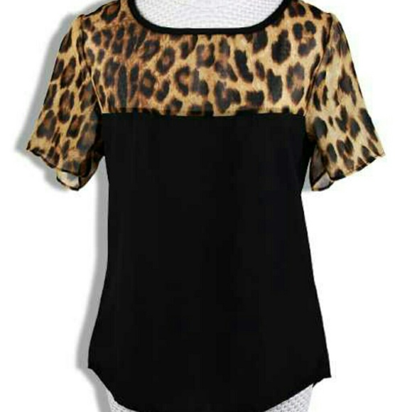 Chiffon Cheetah Print blouse